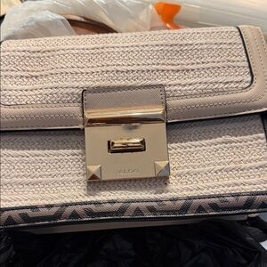 Aldo Beige and Gold Clutch